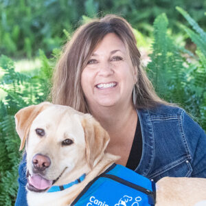 Melinda Sowers with service dog