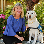 Paige Mazzoni with Canine Companions service dog